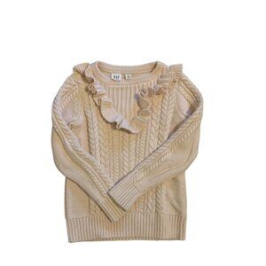 Gap Pale Pink Blush Cable Knit Sweater Size 6-7